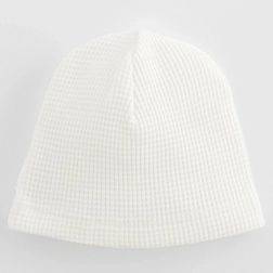 Bonnet bébé en coton blanc