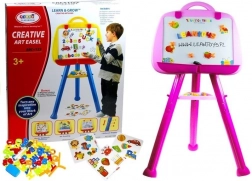 Tableau magnétique pour enfants rose LeanToys