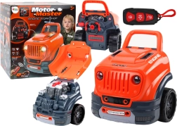 Set d’atelier pour enfants – voiture démontable avec moteur, orange