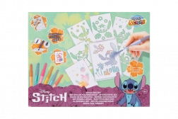 Grande boîte créative de dessin avec feutres à souffler Stitch