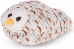 Cozy Noxxiez chouette des neiges – pantoufle en peluche chauffante