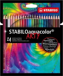 Ensemble de crayons aquarelle Stabilo Aquacolor Arty 24 pcs