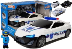 Voiture de police avec garage 2 en 1 avec son et lumières