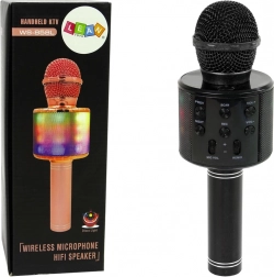 Microphone USB sans fil avec haut-parleur pour l’enregistrement karaoké Modèle WS-858 Noir