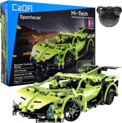 Kit de construction CADA voiture de sport RC 32 cm, vert, 453 pièces