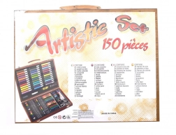 Mallette de peinture en bois 150 pièces
