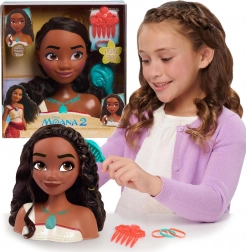 Tête à coiffer DISNEY PRINCESS MOANA – poupée de styling avec accessoires