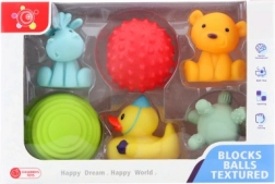 Set de jouets en caoutchouc pour le bain – 6 pcs