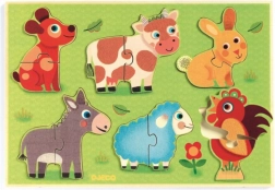 Puzzle en bois Dans la Cour par Djeco