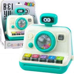 Appareil photo interactif Piano Hochet Lumières Sons Blanc Vert