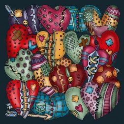 Puzzle carrés Palapeli Cœur 251 pièces