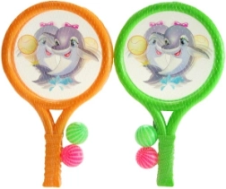Raquettes et balles en plastique pour enfants avec motif dauphin