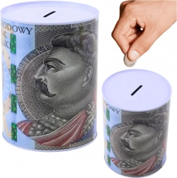 Tirelire en métal avec motif billet de 500 PLN 16 × 12 cm