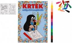 Coloriages TAUPE A5 colorie selon les points colorés avec crayons de cire, 11 pcs en sachet