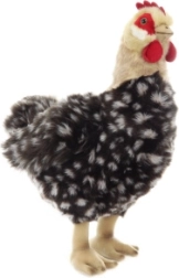 Poule en peluche avec œuf 35 cm