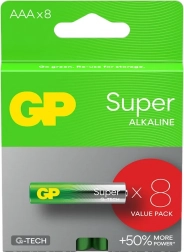 Piles alcalines AAA GP Super 8 pcs