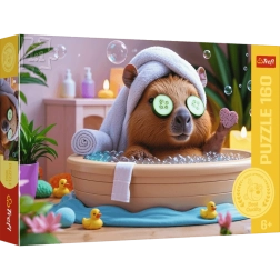 Puzzle Trefl capybara au spa 160 pièces
