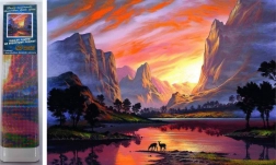 Peinture de diamant Vallée de montagne