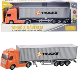 Camion avec conteneur avec lumière et son