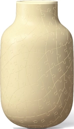 Vase puzzle 3D moderne jaune crème