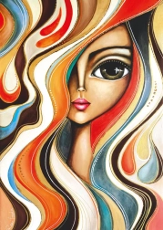Puzzle fille aux cheveux ondulés 1000 pièces