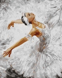 Peinture diamant ballerine en blanc 30 × 40 cm NORIMPEX