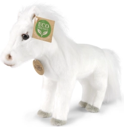 Cheval en peluche blanc 24 cm écoresponsable