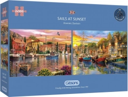 Gibsons Puzzle Voiliers au coucher du soleil 2x500 pièces