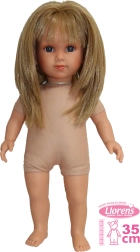 Llorens Elena poupée réaliste avec corps en tissu doux 35 cm