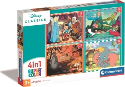 Puzzle 4v1 Super Color Disney Classique
