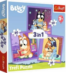 Puzzle TREFL Faites connaissance avec Bluey 3-en-1