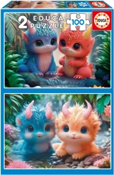 Educa Puzzle Adorables petits monstres 2x100 pièces