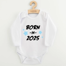 Body pour bébé avec imprimé New Baby Born in 2025, bleu, taille 62 (3–6 mois)