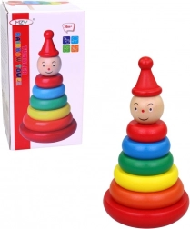 Anneaux en bois sur tige 17 cm