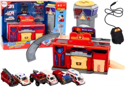 Centre de secours avec pompiers et hôpital – set de 6 véhicules