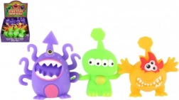 Alien anti-stress à presser – jouet visqueux 8–9 cm, 3 couleurs