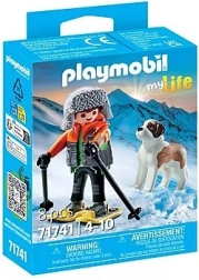 Playmobil My Life skieur avec chien saint-bernard