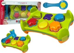 Trieur éducatif double face avec marteau et formes