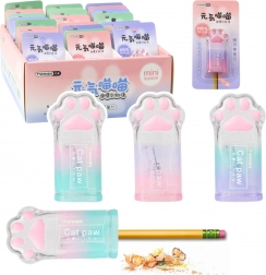 Taille-crayon en forme de patte de chat pour crayons fins