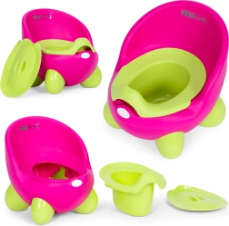 Pot pour enfants ECOTOYS rose-vert avec pieds antidérapants