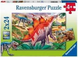 Ravensburger monde des dinosaures puzzle 2×24 pièces