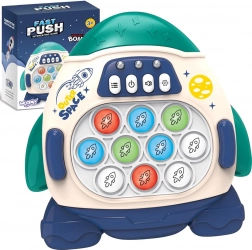 Jeu anti-stress électronique POP IT Fusée bleue