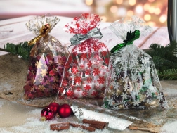 Sac en cellophane 35x50 cm avec étoiles