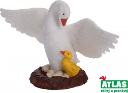 Figurine d’oie avec son petit