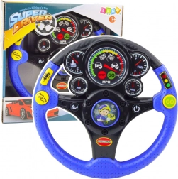 Volant interactif pour enfants avec effets lumineux et sonores bleu