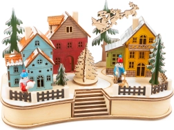 Lampe de Noël en bois – village d’hiver small foot
