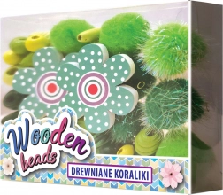 Perles en bois pour enfants – mix créatif avec pompons TOYS INN