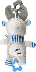 Jouet en peluche pour bébé avec boîte à musique et clip BABY MIX élan