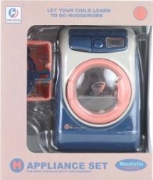 Lave-linge jouet en plastique pour enfants à piles avec son