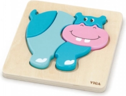 Puzzle en bois pour tout-petits - hippopotame